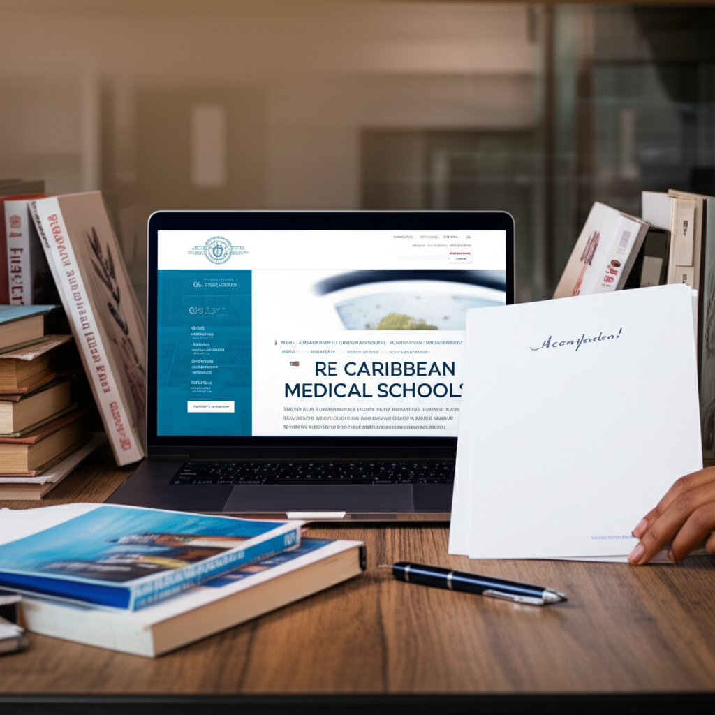 Generate a high-quality, relevant image prompt for an article about: How to Apply to Caribbean Medic