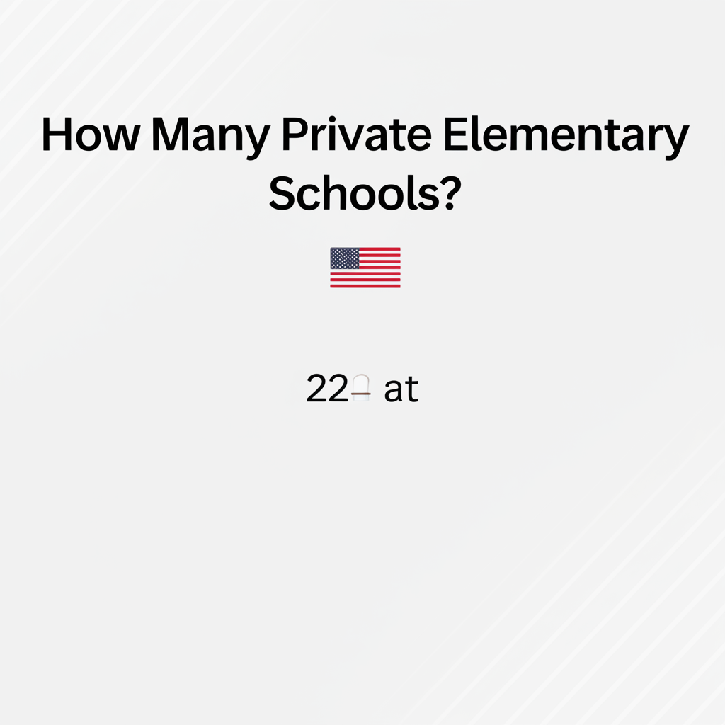 Generate a high-quality, relevant image prompt for an article about: How Many Private Elementary Sch
