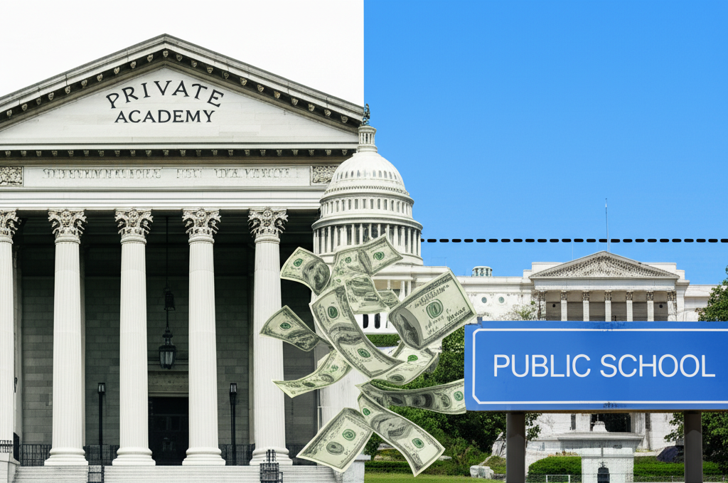 Generate a high-quality, relevant image prompt for an article about: Do Private Schools Get Federal