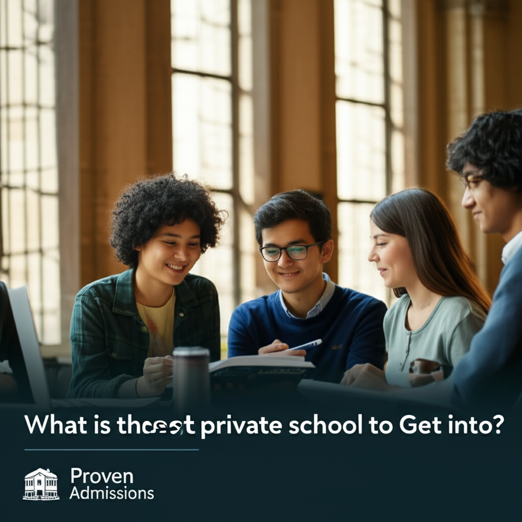 Generate a high-quality, relevant image prompt for an article about: What is the hardest private sch