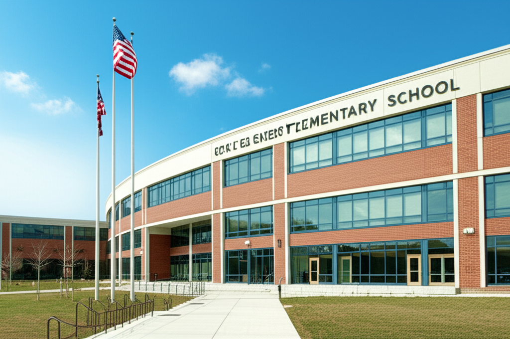 Generate a high-quality, relevant image prompt for an article about: Biggest Elementary School: Geni