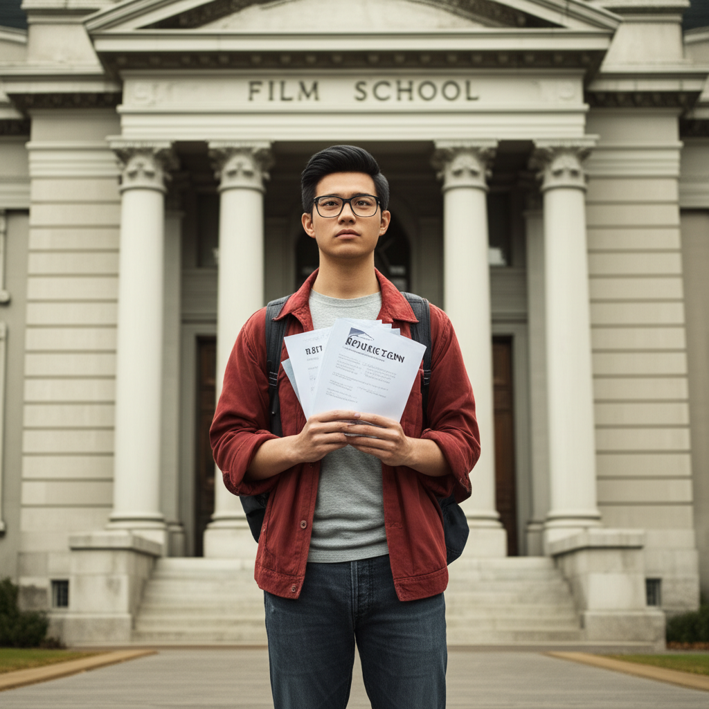 Generate a high-quality, relevant image prompt for an article about: Famous Person Rejected Film Sch