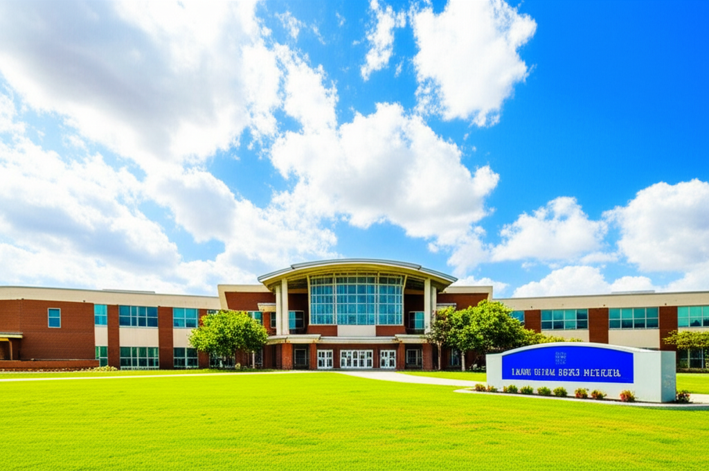 Generate a high-quality, relevant image prompt for an article about: Texas Largest High Schools: Stu