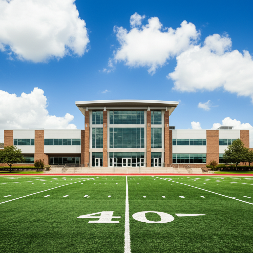 Generate a high-quality, relevant image prompt for an article about: Texas Largest High Schools: Stu