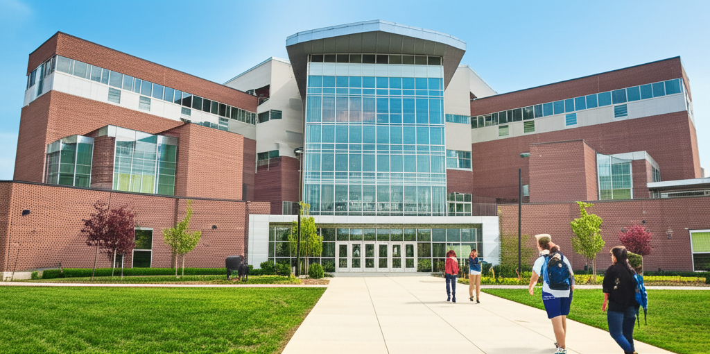 Generate a high-quality, relevant image prompt for an article about: Biggest Illinois High Schools: