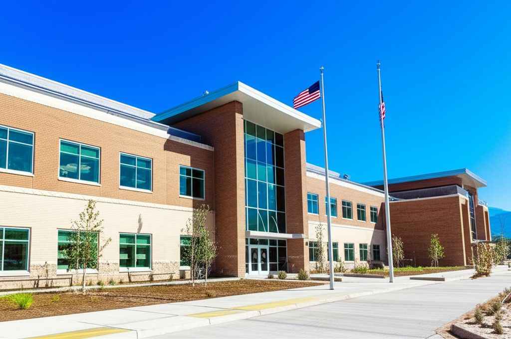 Generate a high-quality, relevant image prompt for an article about: Utah’s Largest High Schools: St