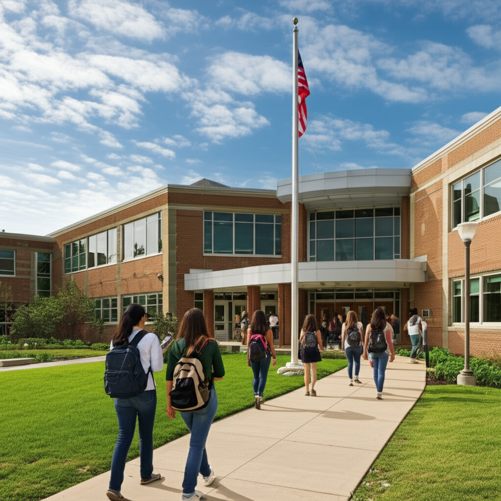 Generate a high-quality, relevant image prompt for an article about: Largest Illinois High Schools: