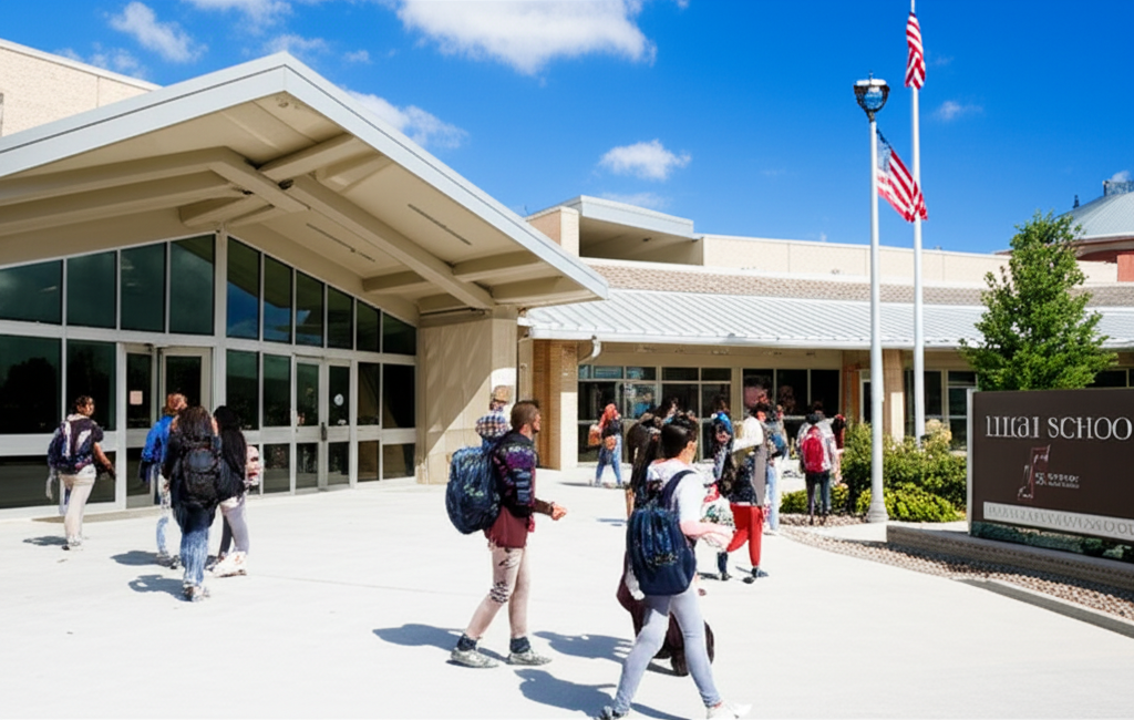 Generate a high-quality, relevant image prompt for an article about: Wisconsin High Schools: Top Enr