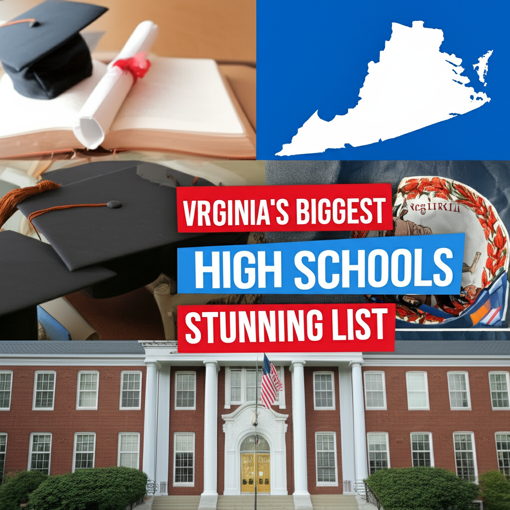 Generate a high-quality, relevant image prompt for an article about: Virginia’s Biggest High Schools