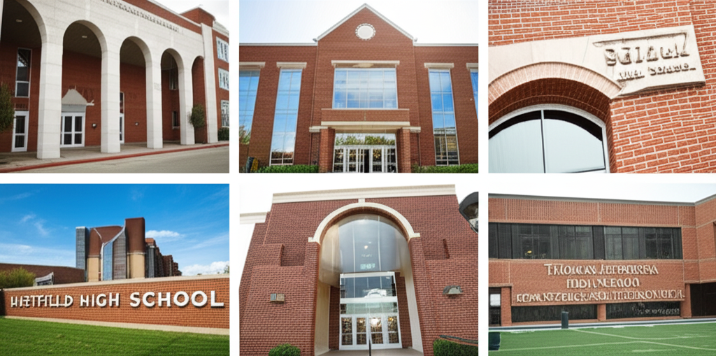 Generate a high-quality, relevant image prompt for an article about: Virginia’s Biggest High Schools