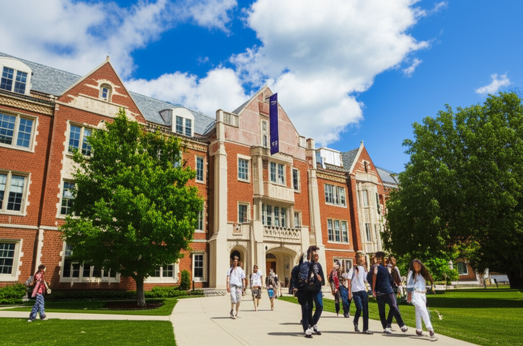 Generate a high-quality, relevant image prompt for an article about: Biggest NJ High Schools: Stunni