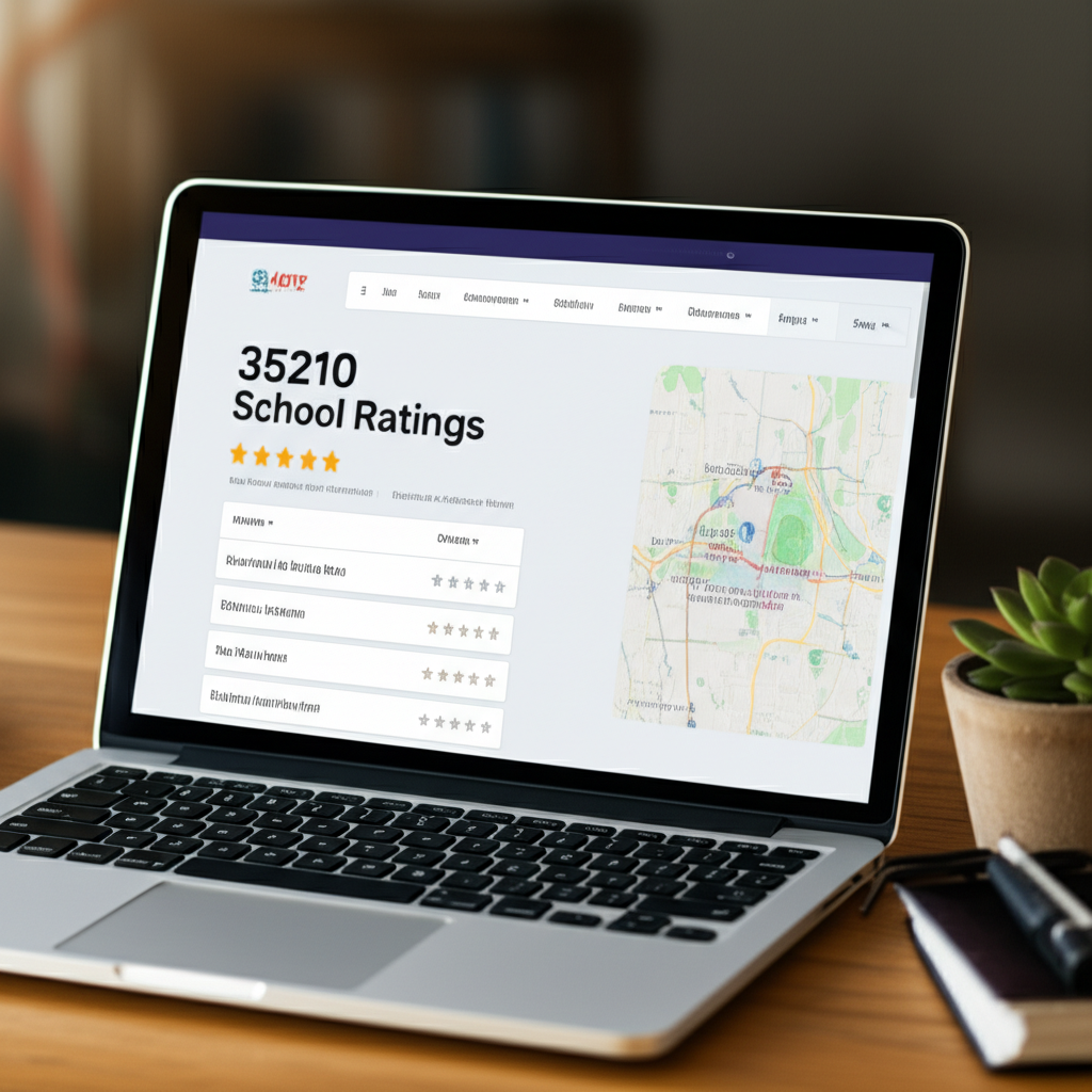 Generate a high-quality, relevant image prompt for an article about: 35210 School Ratings: Best & Ef