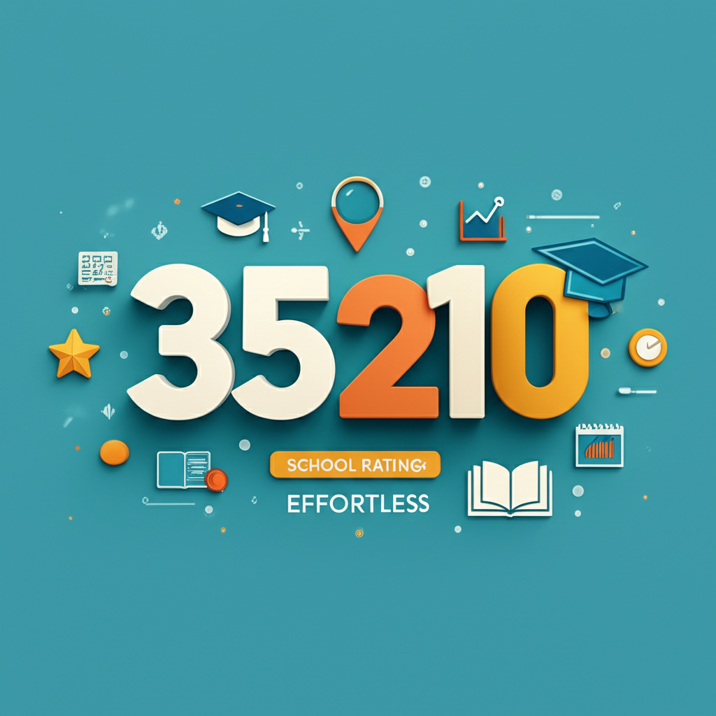Generate a high-quality, relevant image prompt for an article about: 35210 School Ratings: Best & Ef