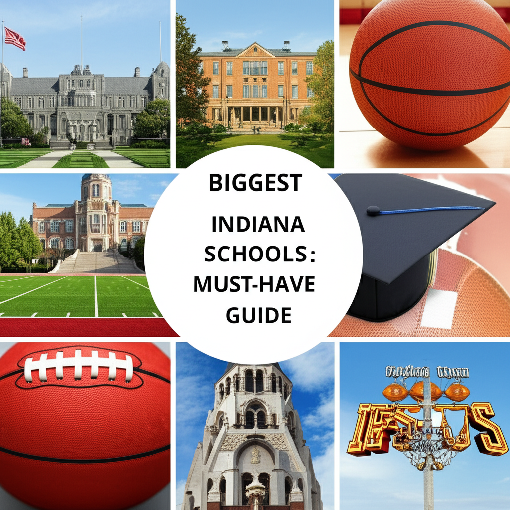 Generate a high-quality, relevant image prompt for an article about: Biggest Indiana Schools: Must-H