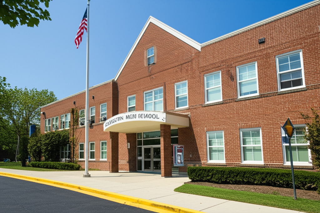 Generate a high-quality, relevant image prompt for an article about: Arlington High School Rating: B