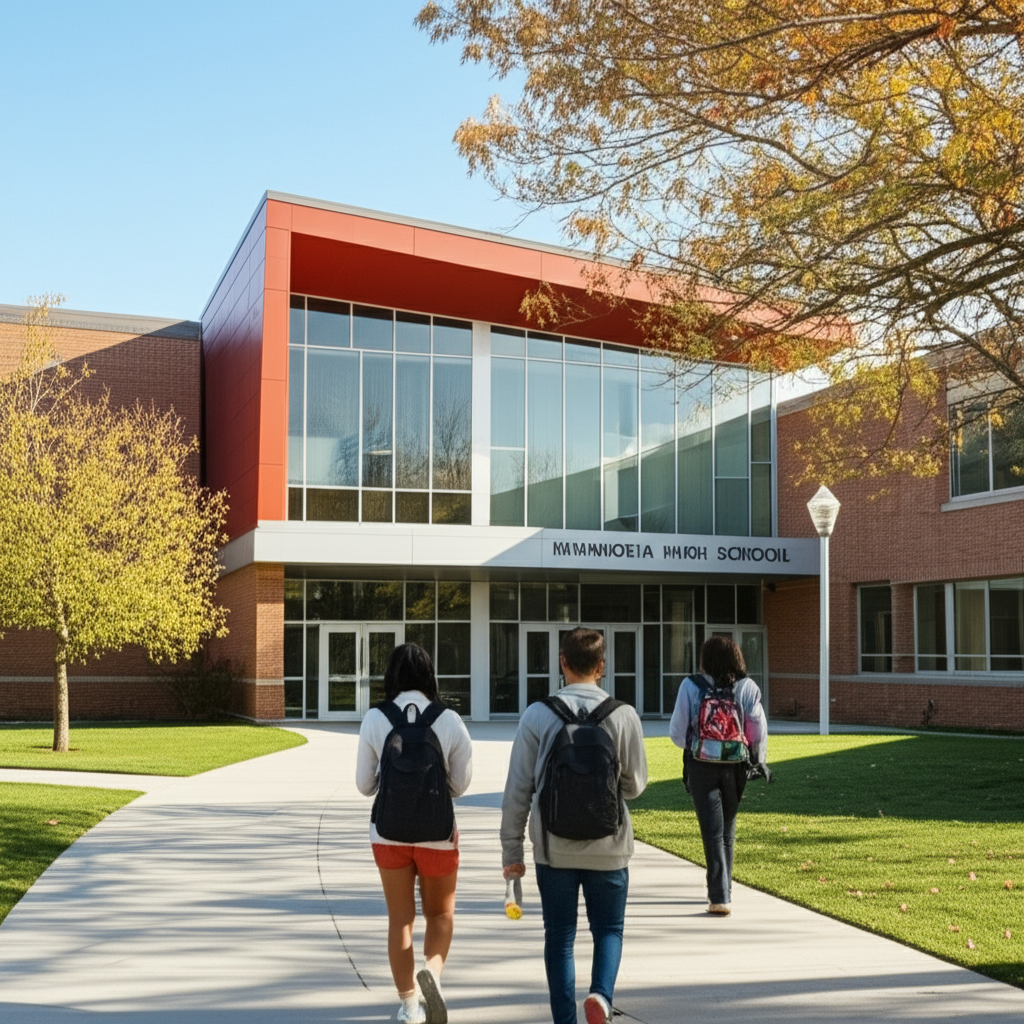 Generate a high-quality, relevant image prompt for an article about: Biggest MN High Schools: Top Pi