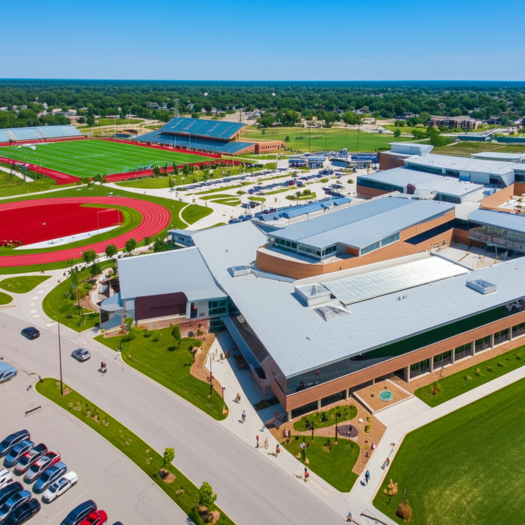 Generate a high-quality, relevant image prompt for an article about: Biggest Nebraska High Schools: