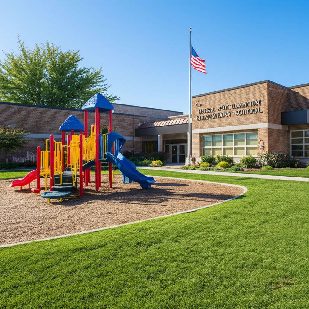 Generate a high-quality, relevant image prompt for an article about: Lower Southampton Elementary: B
