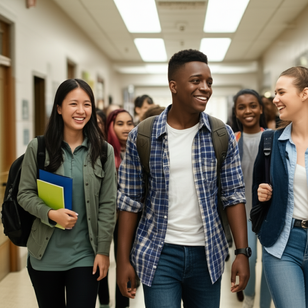 Generate a high-quality, relevant image prompt for an article about: Best NYC Charter High Schools: