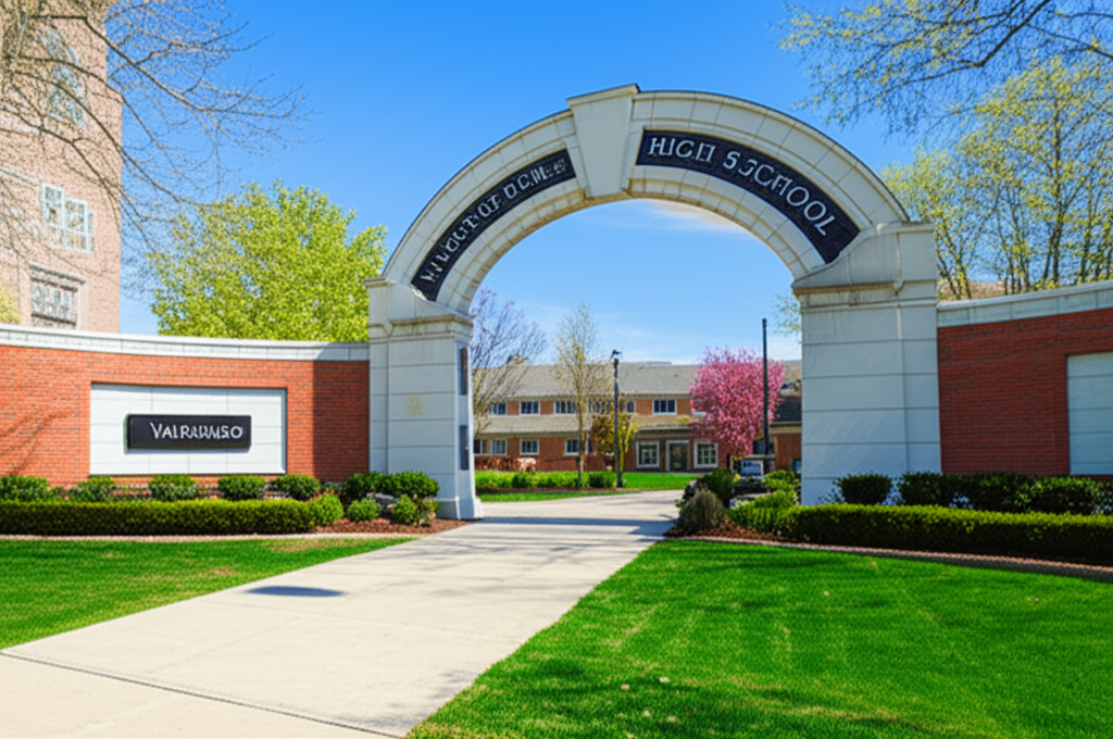 Generate a high-quality, relevant image prompt for an article about: Valparaiso High School Reviews: