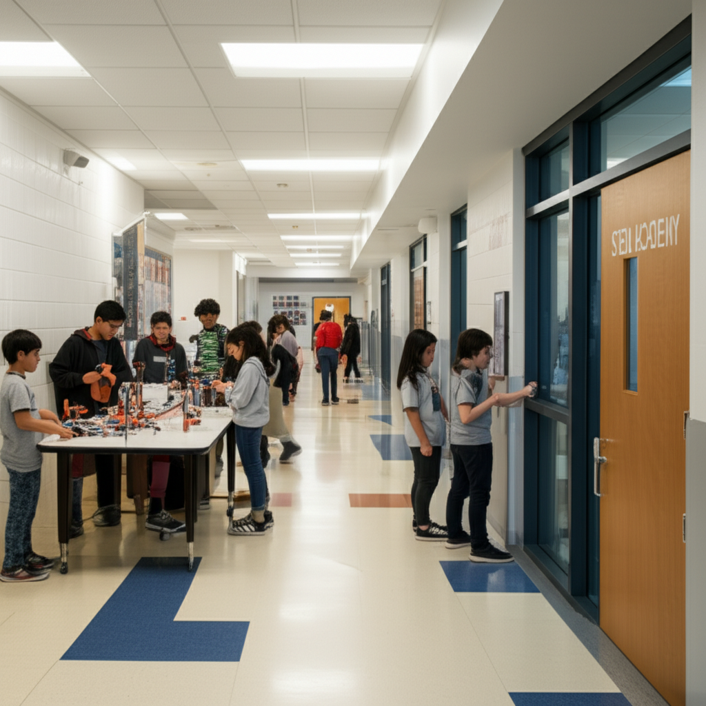 Generate a high-quality, relevant image prompt for an article about: Jose Marti STEM Academy: Best C