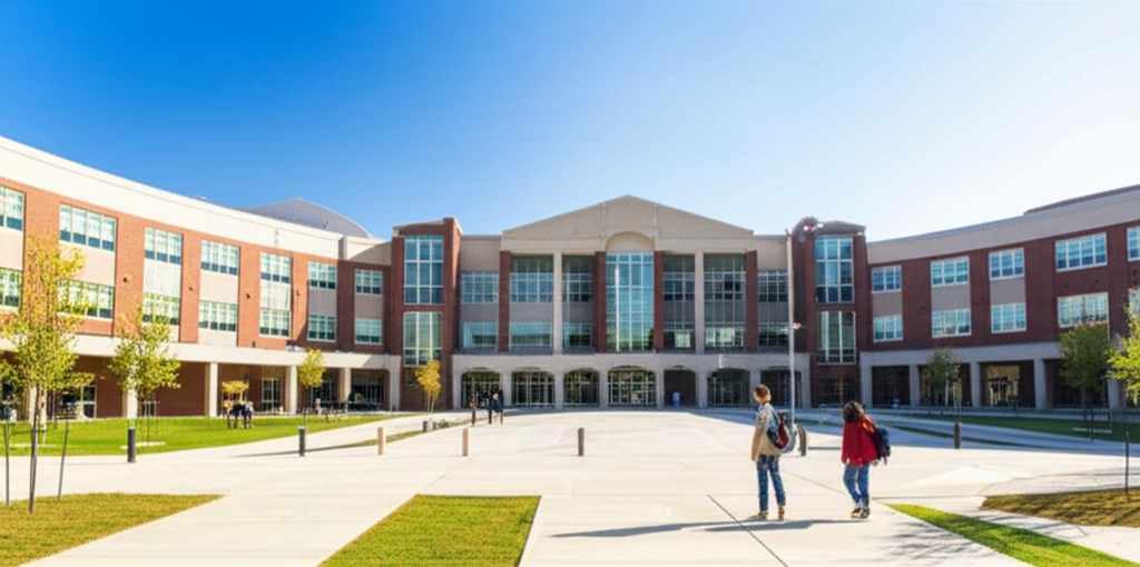 Generate a high-quality, relevant image prompt for an article about: Largest High School Oklahoma: S