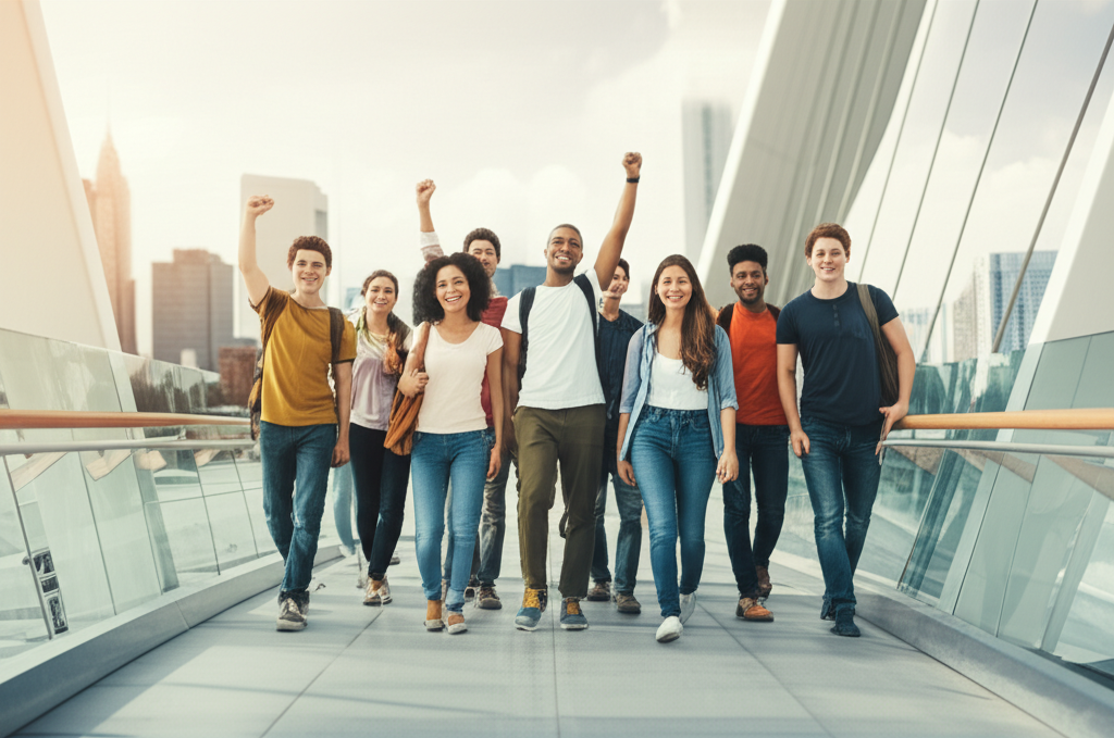 Generate a high-quality, relevant image prompt for an article about: New Bridge Learning: **Stunning