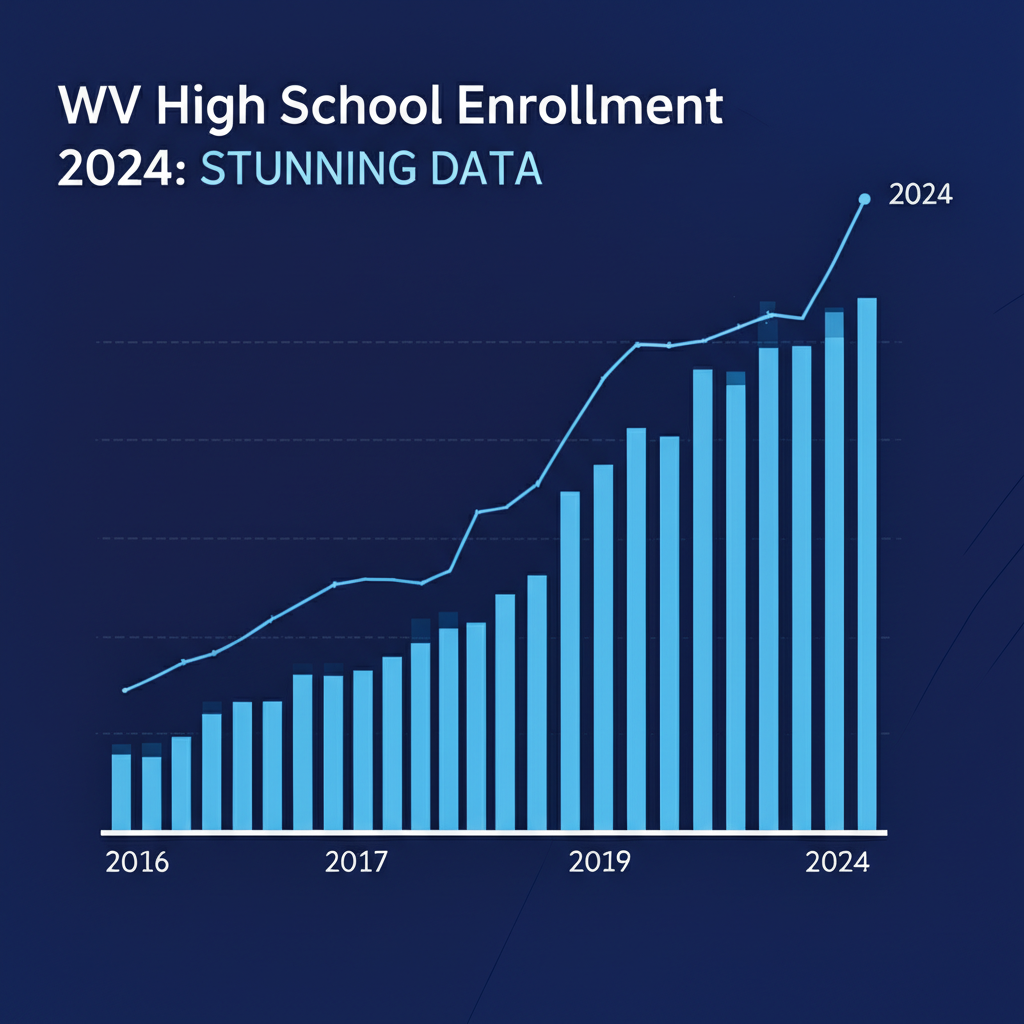 Generate a high-quality, relevant image prompt for an article about: WV High School Enrollment 2024: