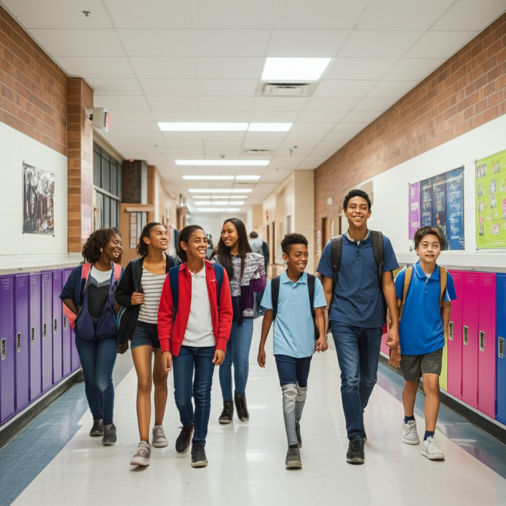 Generate a high-quality, relevant image prompt for an article about: Craig Middle School Indianapoli