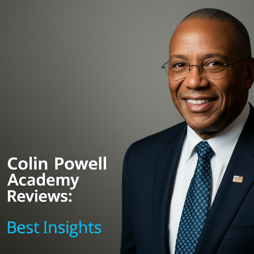 Generate a high-quality, relevant image prompt for an article about: Colin Powell Academy Reviews: B