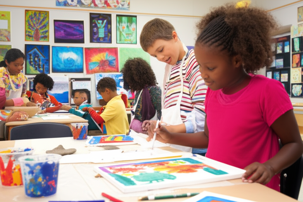 Generate a high-quality, relevant image prompt for an article about: Centennial Arts Academy: Stunni