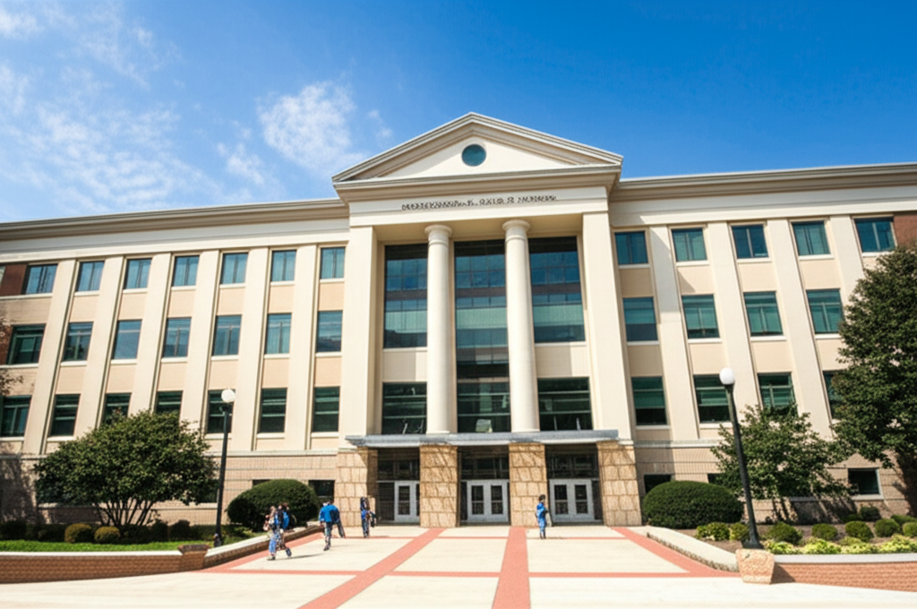 Generate a high-quality, relevant image prompt for an article about: Biggest Georgia High School: Mu