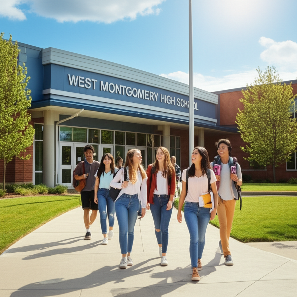Generate a high-quality, relevant image prompt for an article about: West Montgomery High: Best Scho