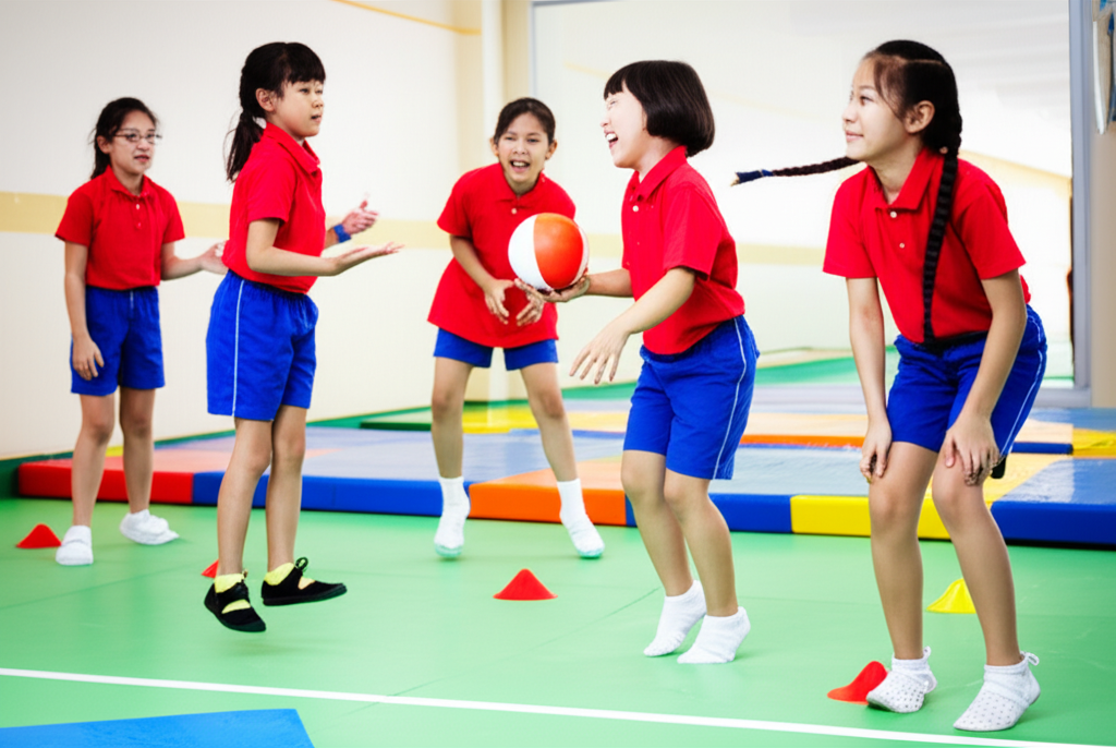 Generate a high-quality, relevant image prompt for an article about: Gym Class Mandatory: Essential