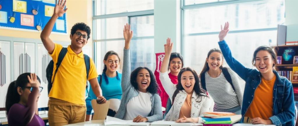 Generate a realistic, eye-catching featured image for a blog post about 9th Grade Orientation: Effor