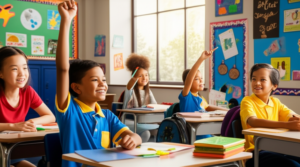 Generate a realistic, eye-catching featured image for a blog post about Melvin E Sine Elementary: Be