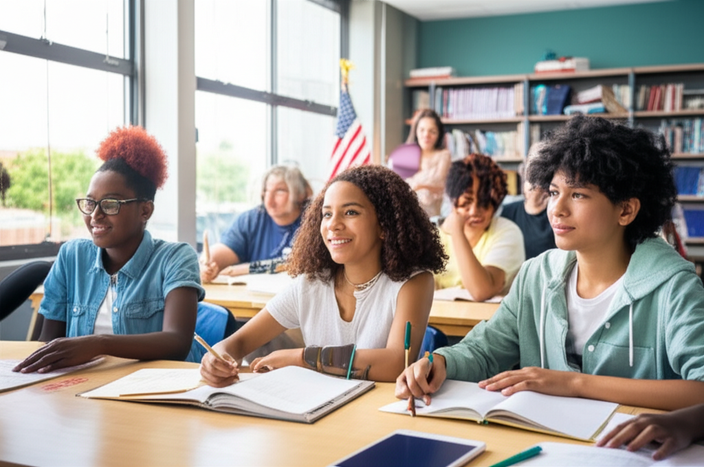 Generate a realistic, eye-catching featured image for a blog post about Resnik Middle School Reviews