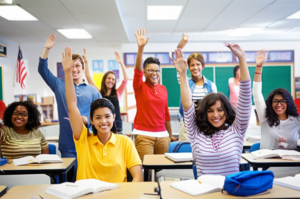 Generate a realistic, eye-catching featured image for a blog post about Largest High School Kansas: