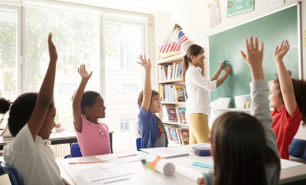 Generate a realistic, high-quality featured image for a blog post about Spark Preschool Frederick: B