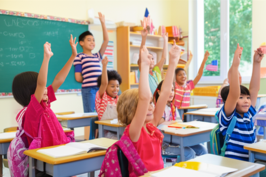 Generate a realistic, high-quality featured image for a blog post about Napper Elementary: Best Trad