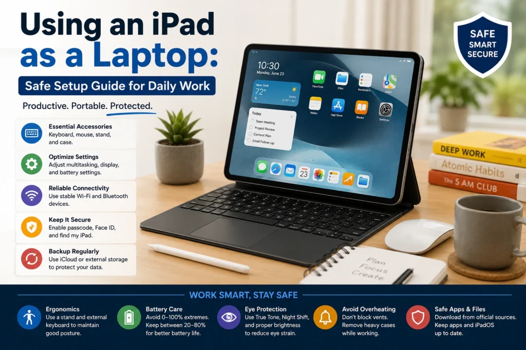 Using an iPad as a Laptop: Safe Setup Guide for Daily Work Using an iPad as a Laptop Safe Setup Guide for Daily Work