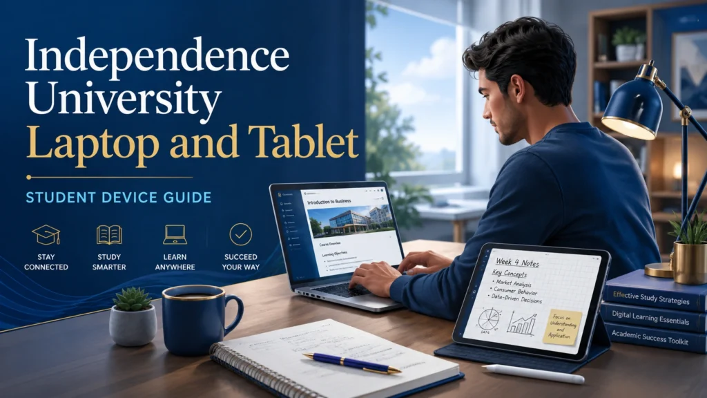 independence university laptop and tablet